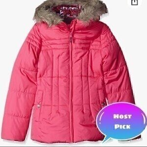 London Fog Coral Puffer Jacket Girls 14/ 16 large